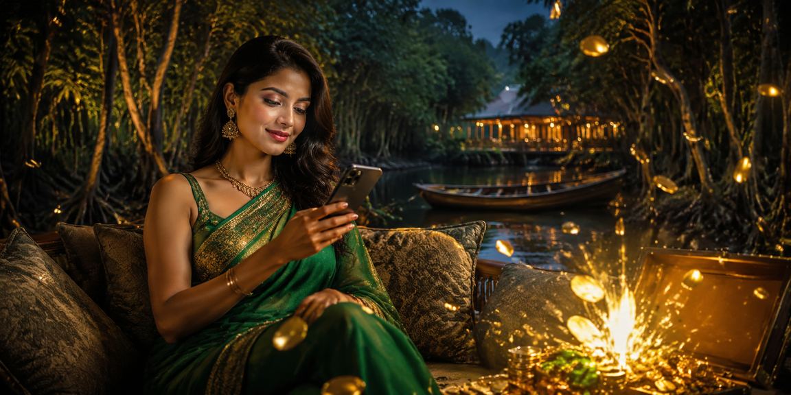 সুন্দরবনে মোবাইল ক্যাসিনো খেলছেন একজন অভিজ্ঞ খেলোয়াড়